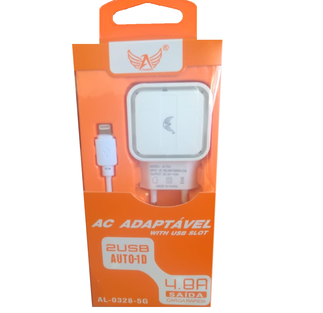  - Carregadores - branco - Central - unidade    Cod. CARREGADOR ALTOMEX IP AL-0328-5G